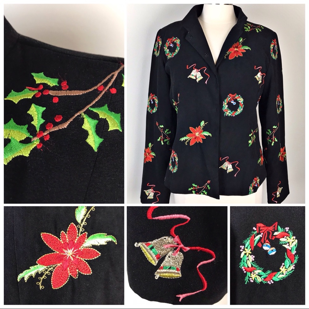 MAK Embroidered Christmas blazer